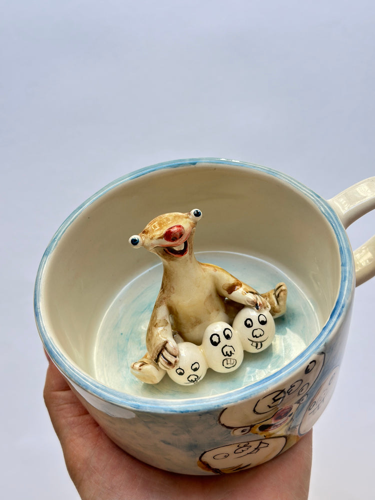Ground sloth handmade ceramic mug
