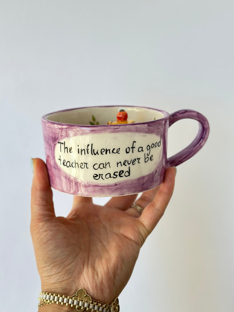 For the teacher handmade ceramic mug
