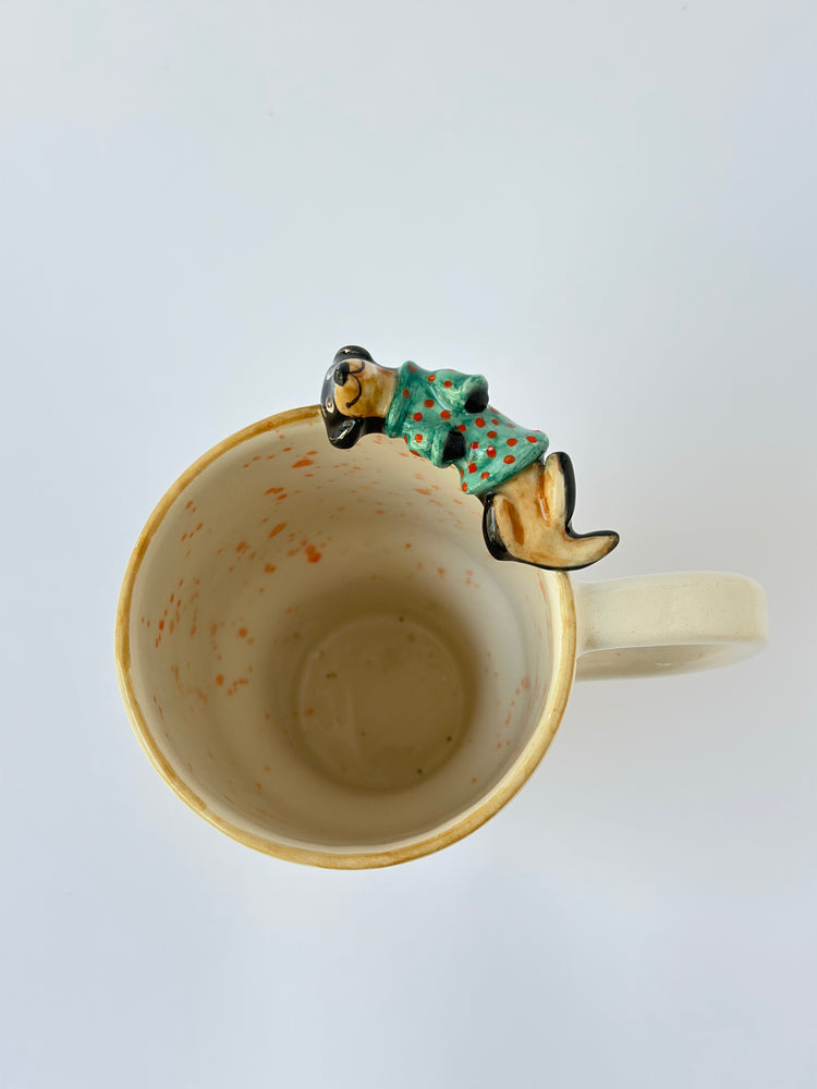 Dachshund dog handmade ceramic mug