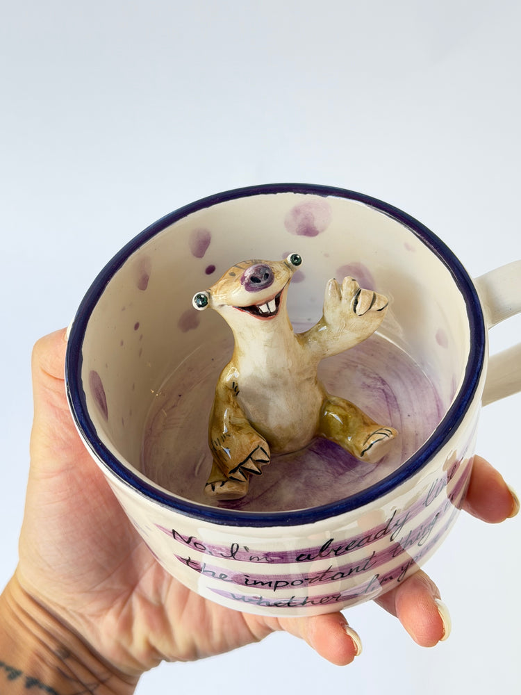 Ground Sloth handmade ceramic mug