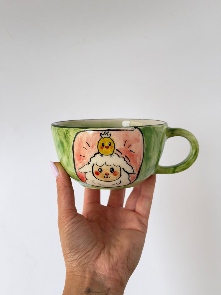 Sheep handmade ceramic mug