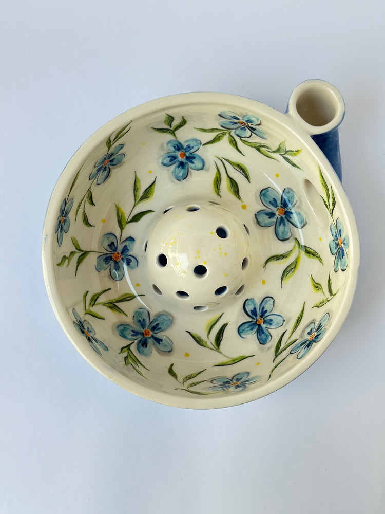 Handmade ceramic fruit washing bowl