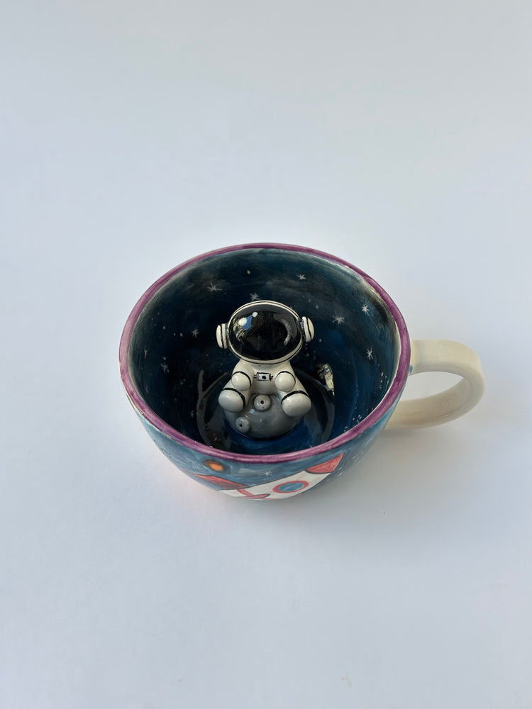 Astronaut handmade ceramic mug