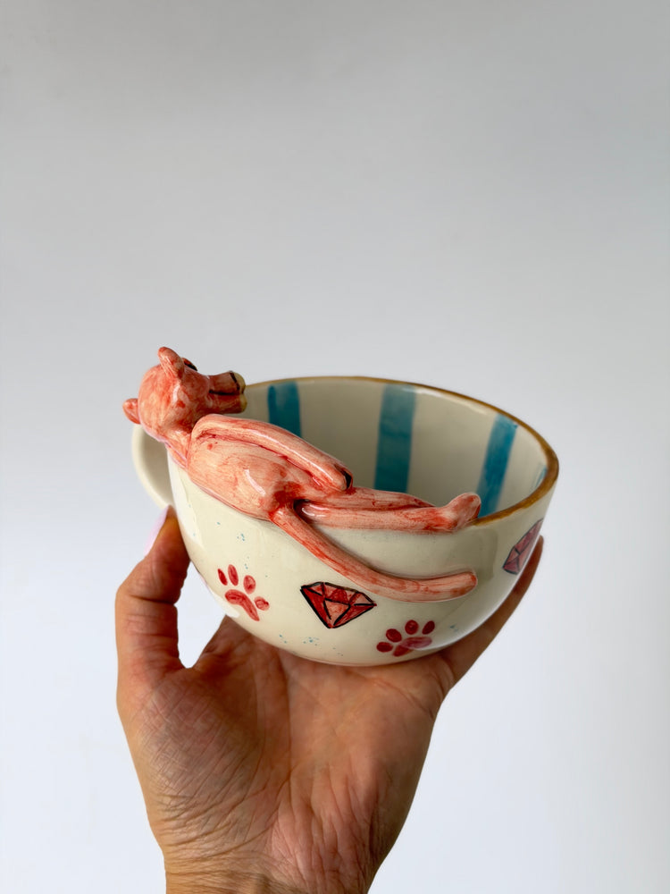 Panther handmade ceramic mug