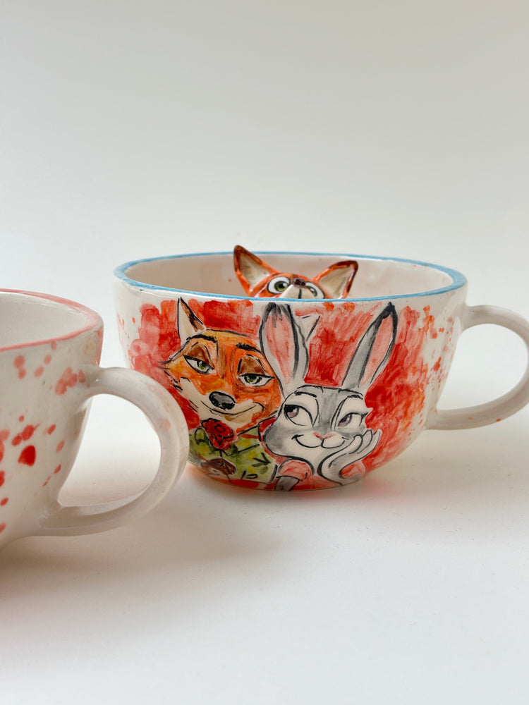 Nick and Judy handmade mugs
