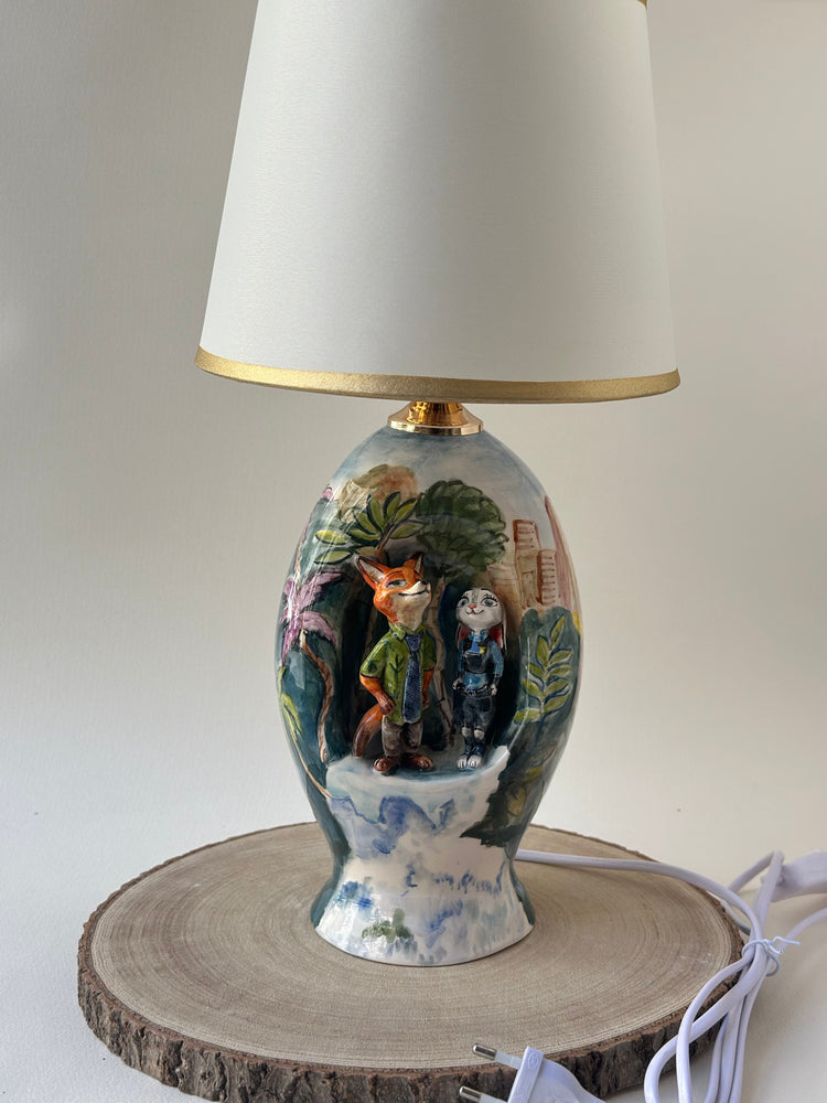 Nick and Judy handmade ceramic lamp