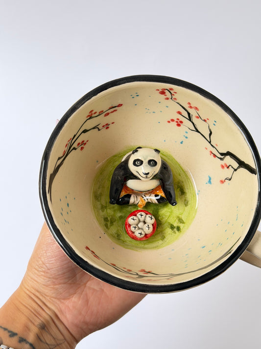 Chubby Teddy handmade ceramic mug
