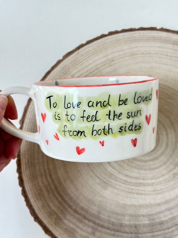 Ladybird handmade mug