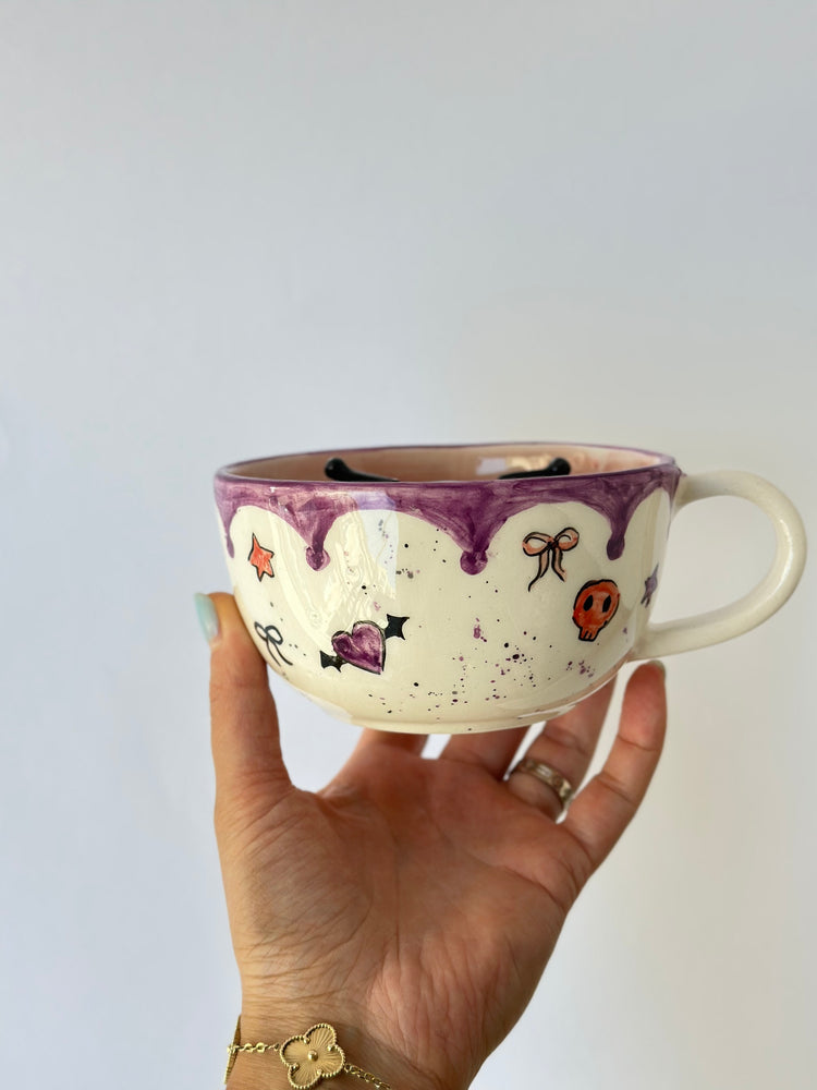 Cat handmade ceramic mug