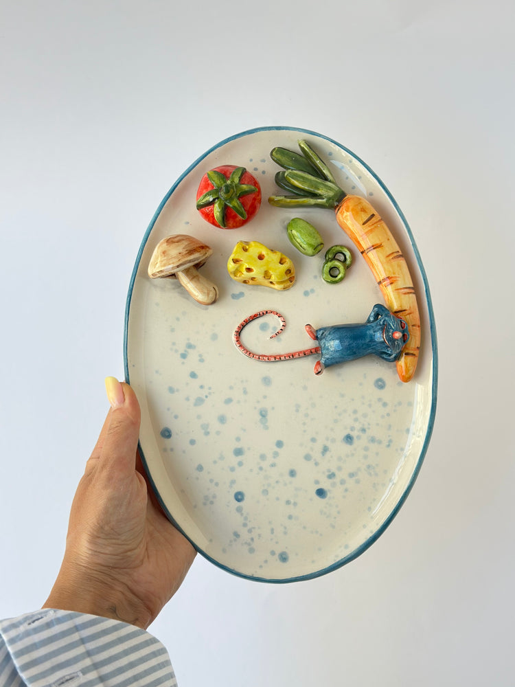 Little Chef Handmade ceramic plate