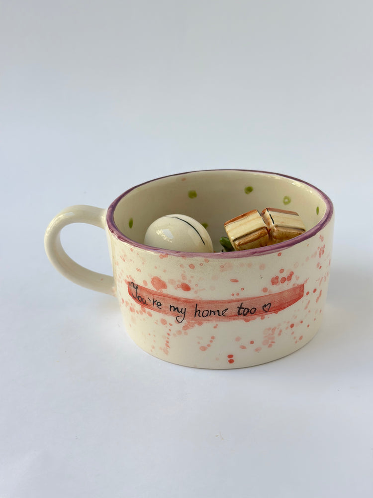 Couple handmade ceramic mug