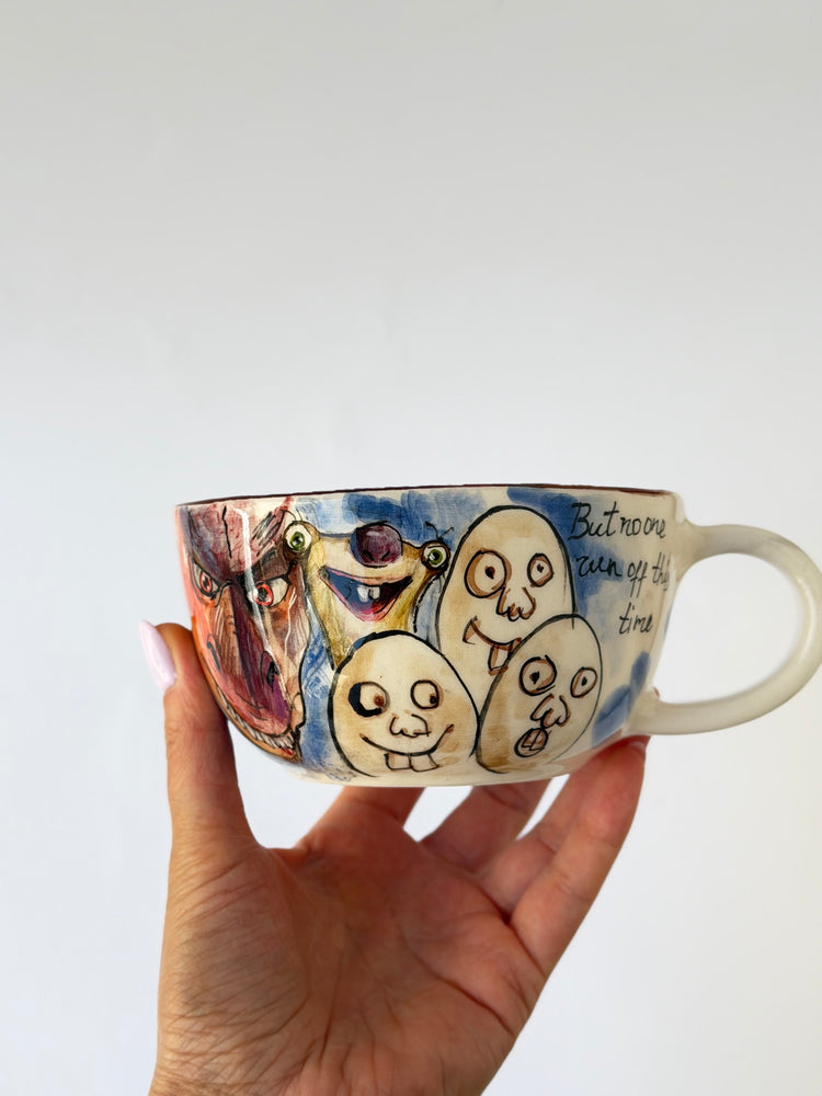 Ground sloth handmade ceramic mug