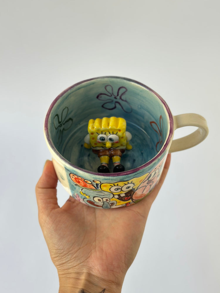 Spongebob handmade ceramic mug