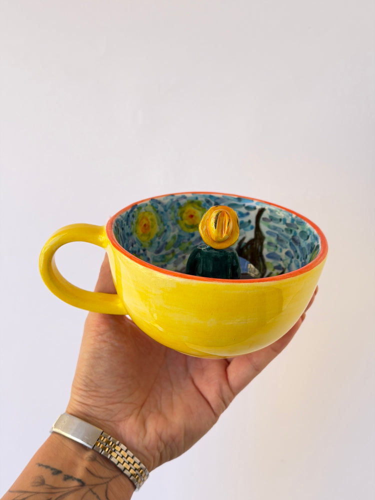 Handmade ceramic vincent mug
