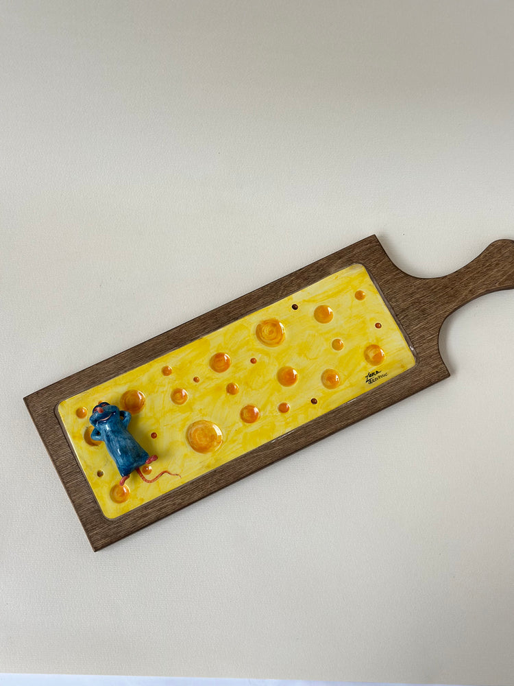 Handcrafted Wooden and Ceramic Serving Pieces
