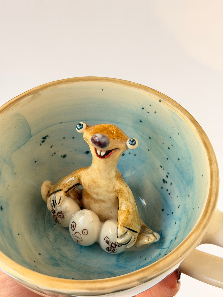 Ground Sloth handmade ceramic mug