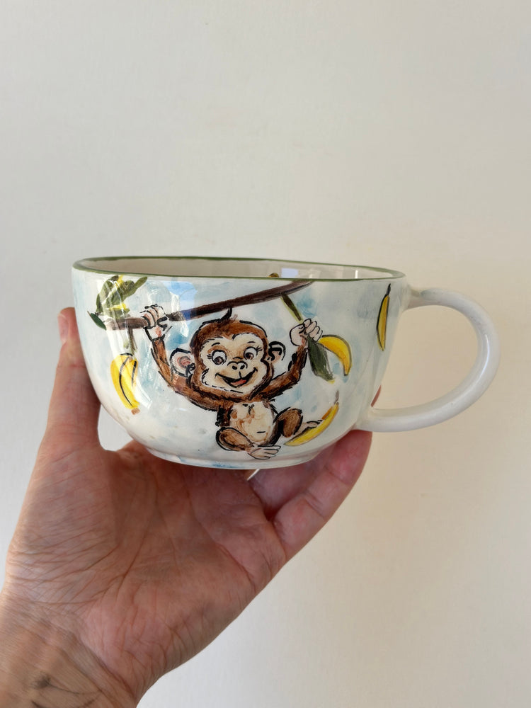 Monkey handmade mug