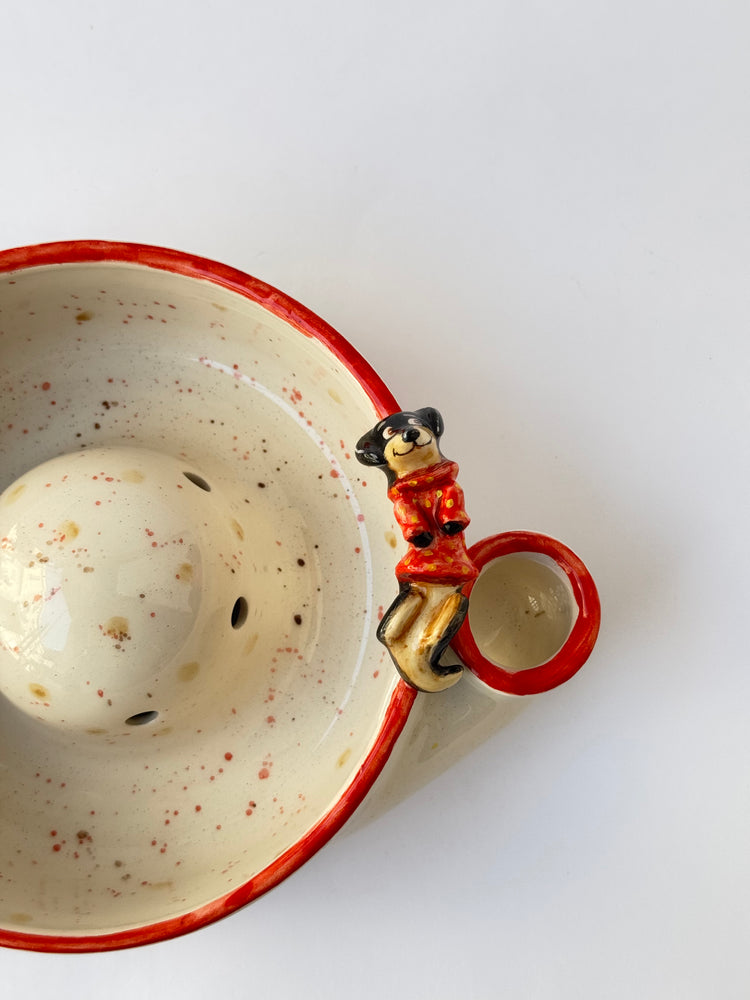 Dachshund dog handmade fruit washing bowl