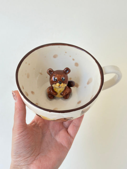 Beaver handmade mug