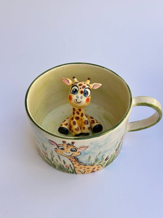 Giraffe handmade mug