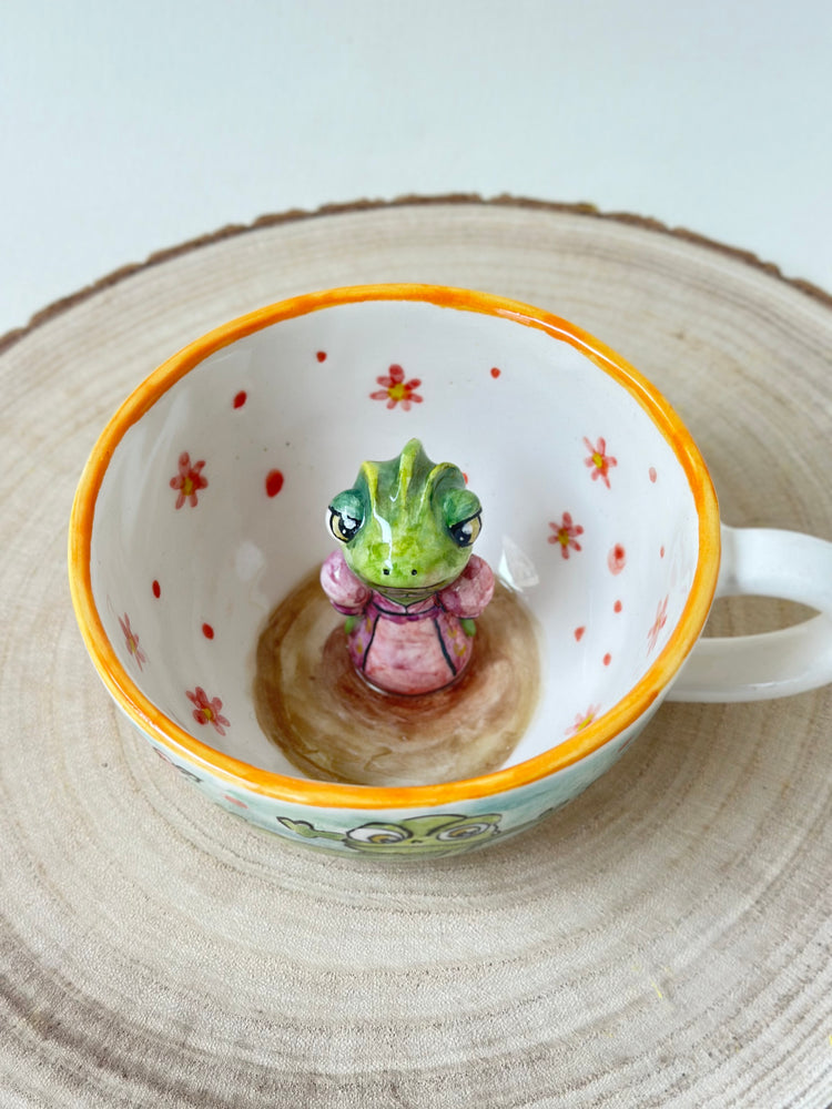 Frog handmade mug