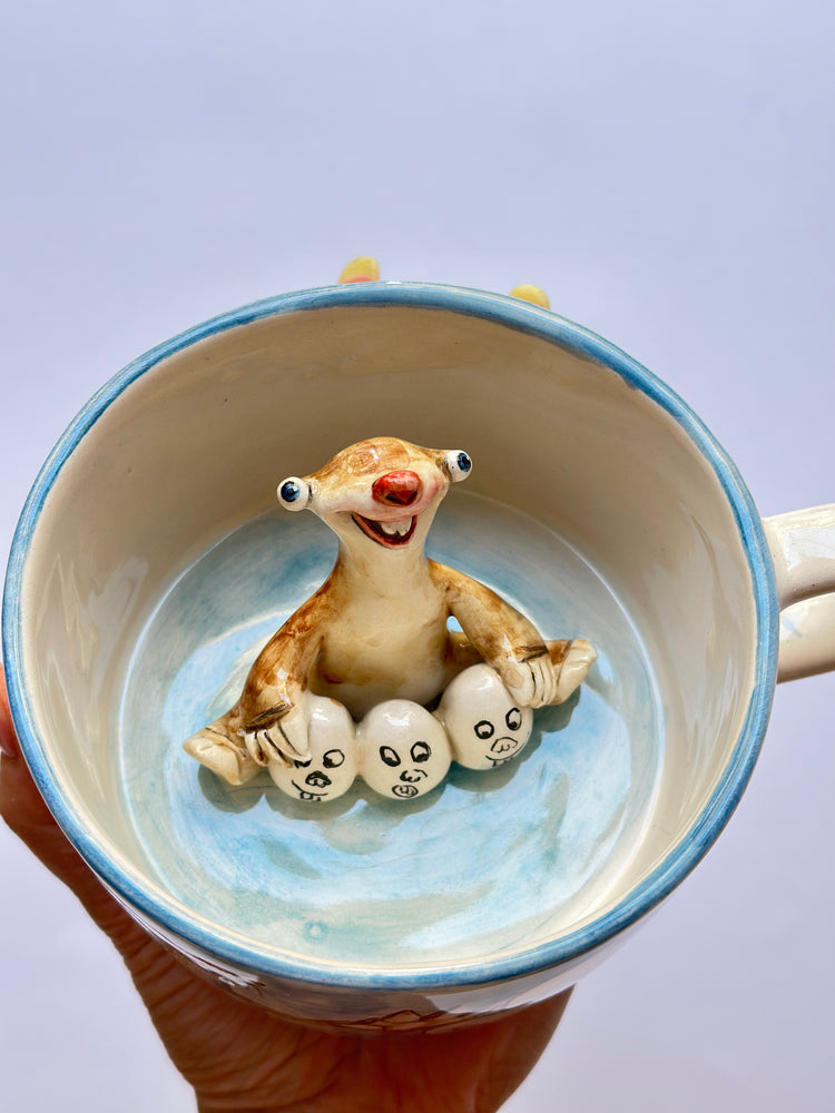 Ground sloth handmade ceramic mug