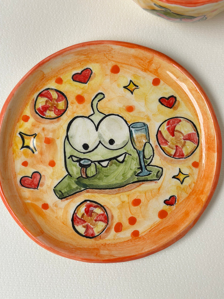 Handmade coffee cup and plate