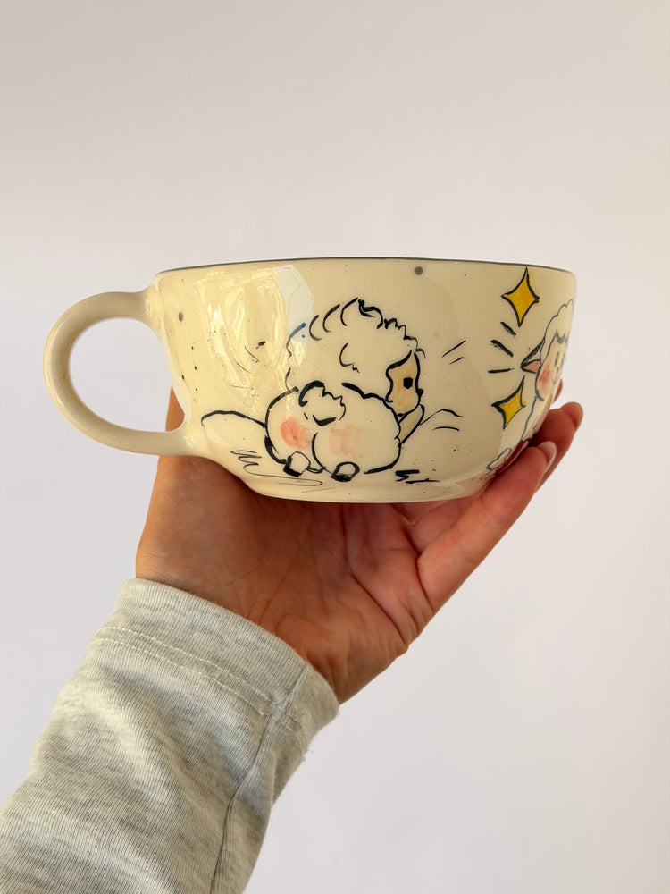 Sheep handmade ceramic mug