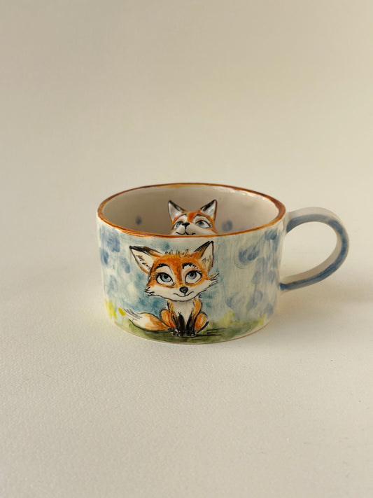 Fox handmade mug