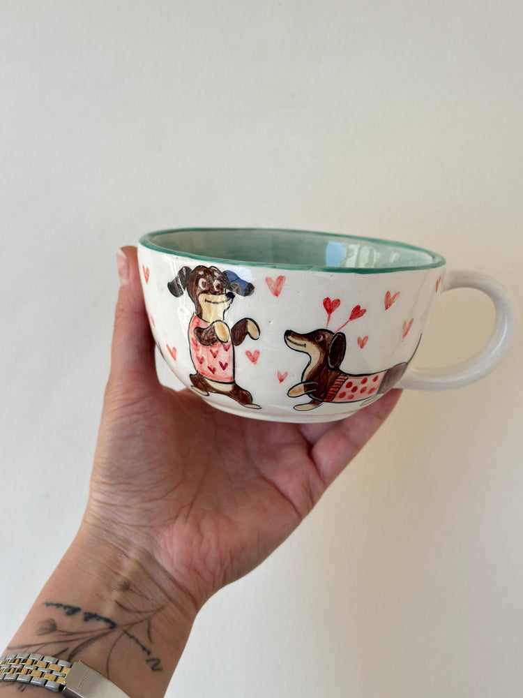 Dachshund dog handmade mug
