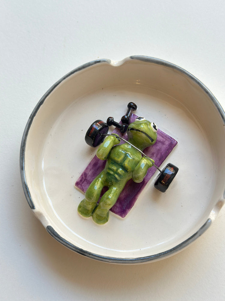 Kermit ashtray handmade