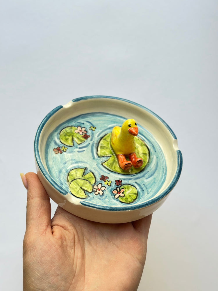 Duck Handmade ceramic ashtray
