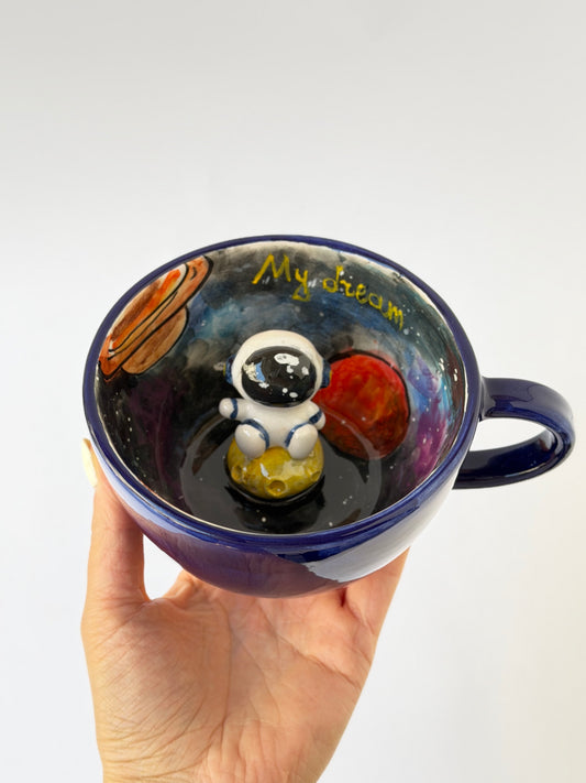 Astronaut handmade ceramic mug