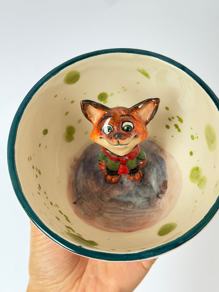 Fox handmade ceramic mug