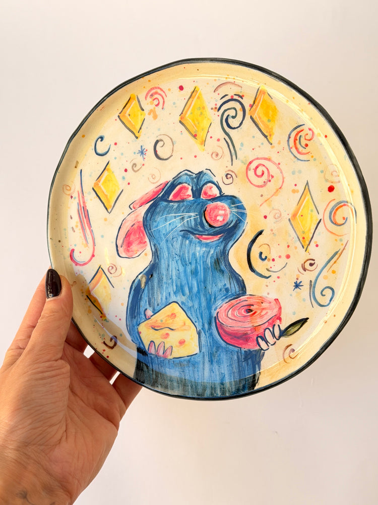 Little Chef handmade ceramic plate size 19sm