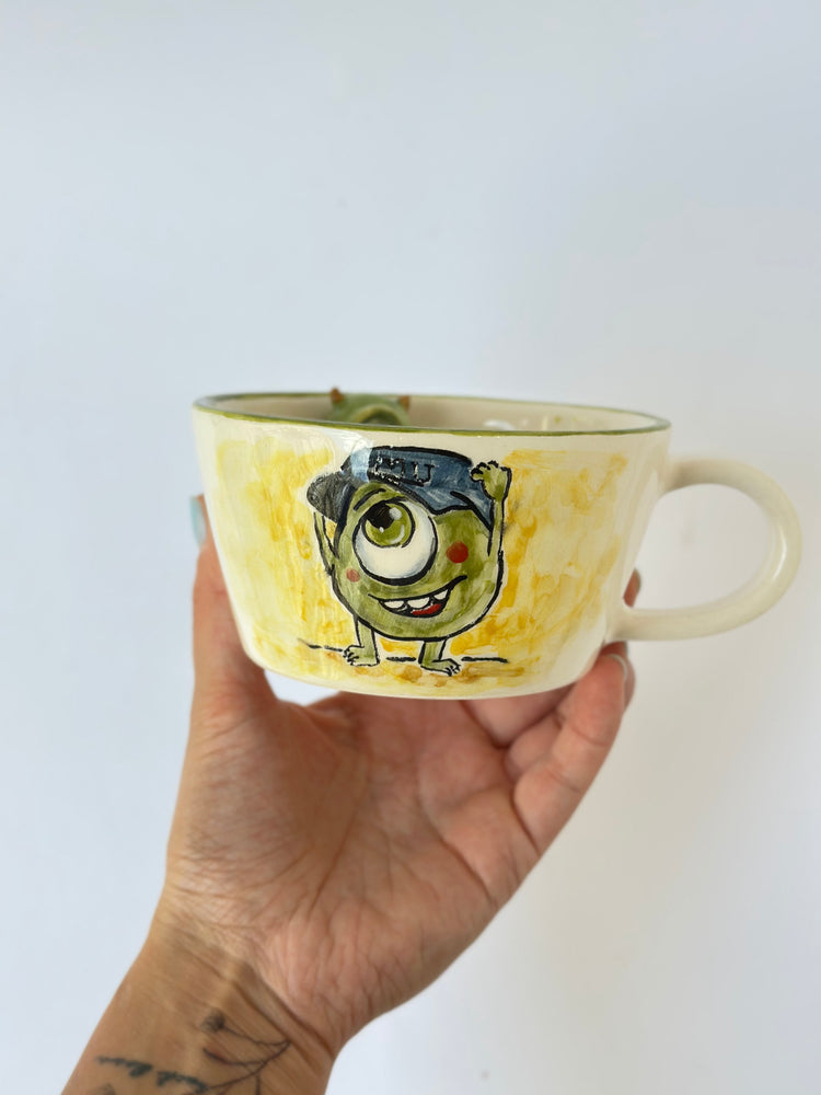 One eye Monster handmade mug