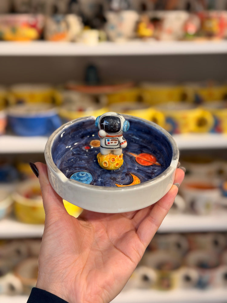 Astronaut handmade ceramic ashtray