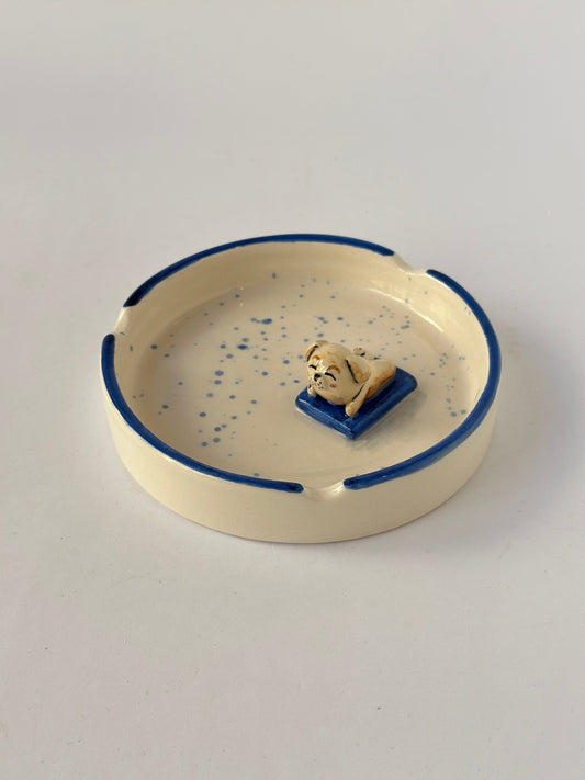 Dog handmade ashtray