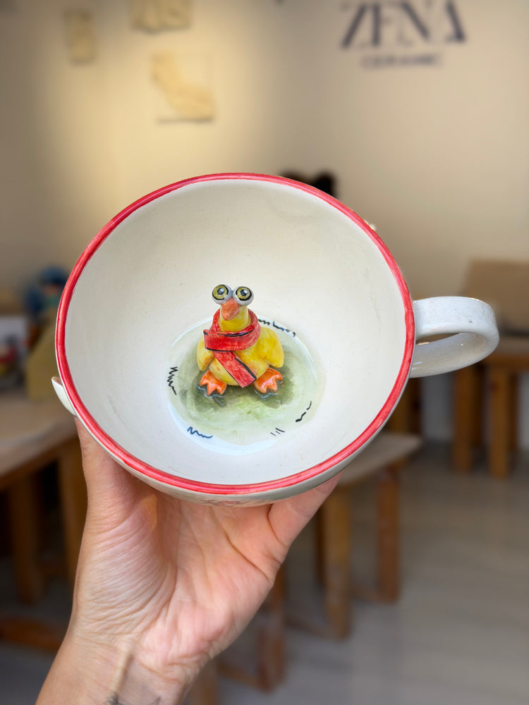 Duck handmade ceramic mug