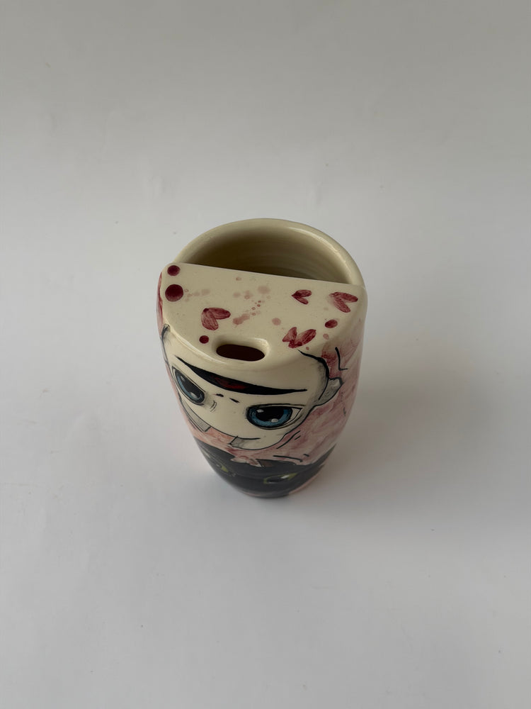 Dragons handmade ceramic takeaway mug