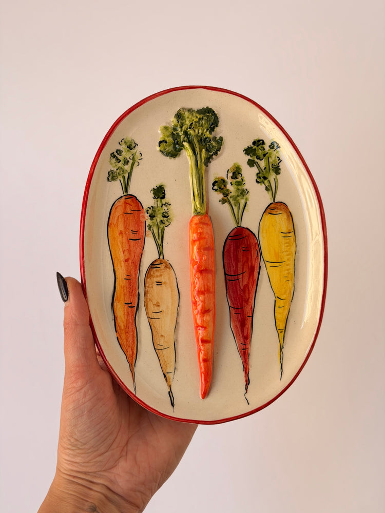 Carrot handmade ceramic plate