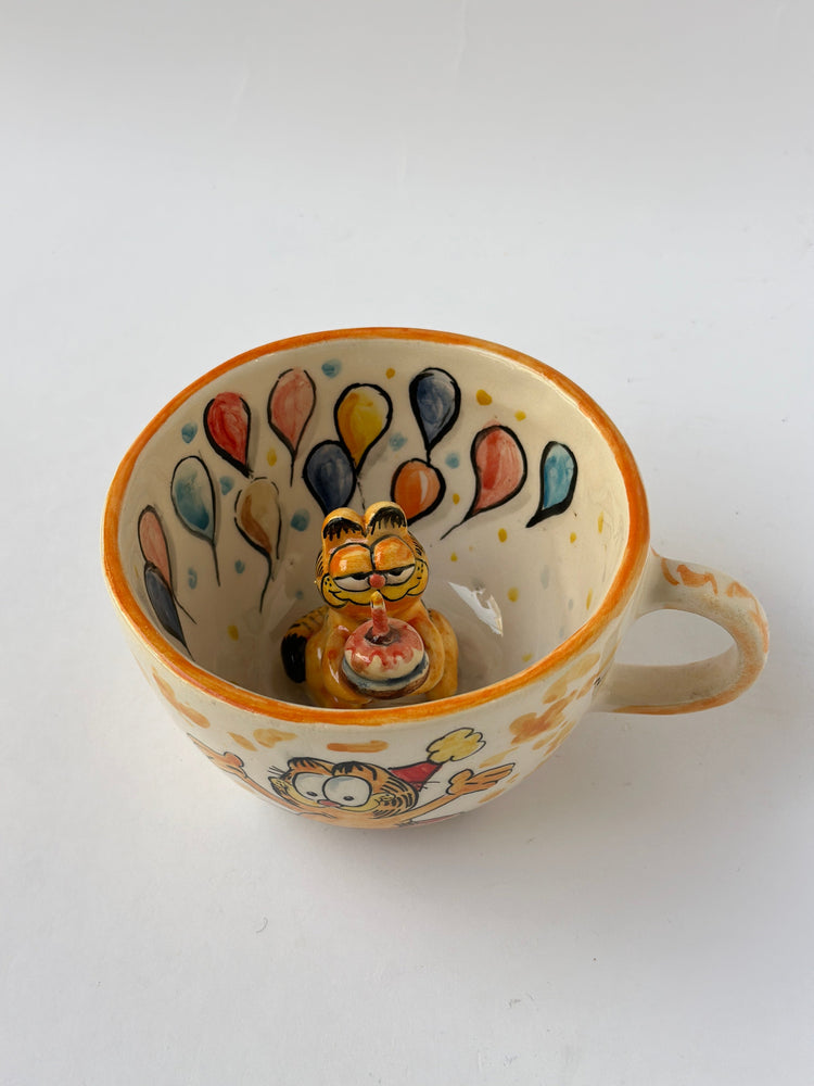 Garfield handmade mug “Happy Birthday”