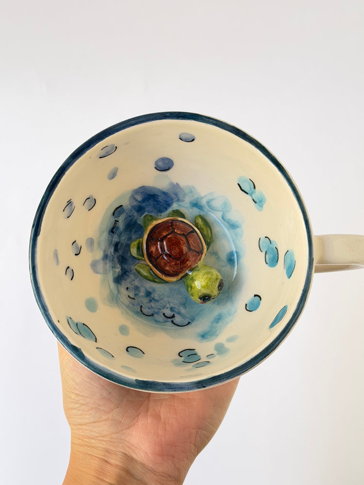 Frog handmade ceramic mug
