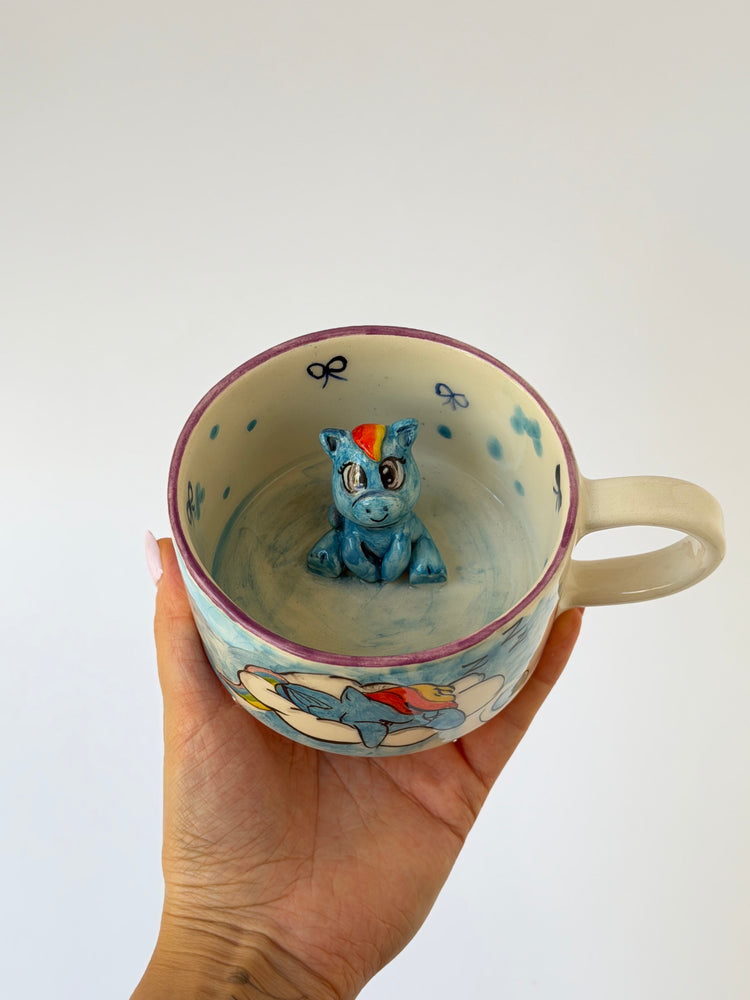Unicorn handmade ceramic mug
