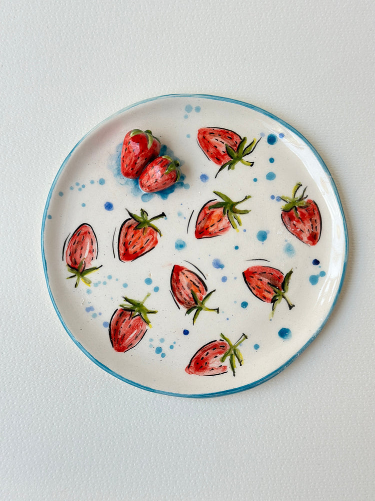 Strawberry Handmade plate