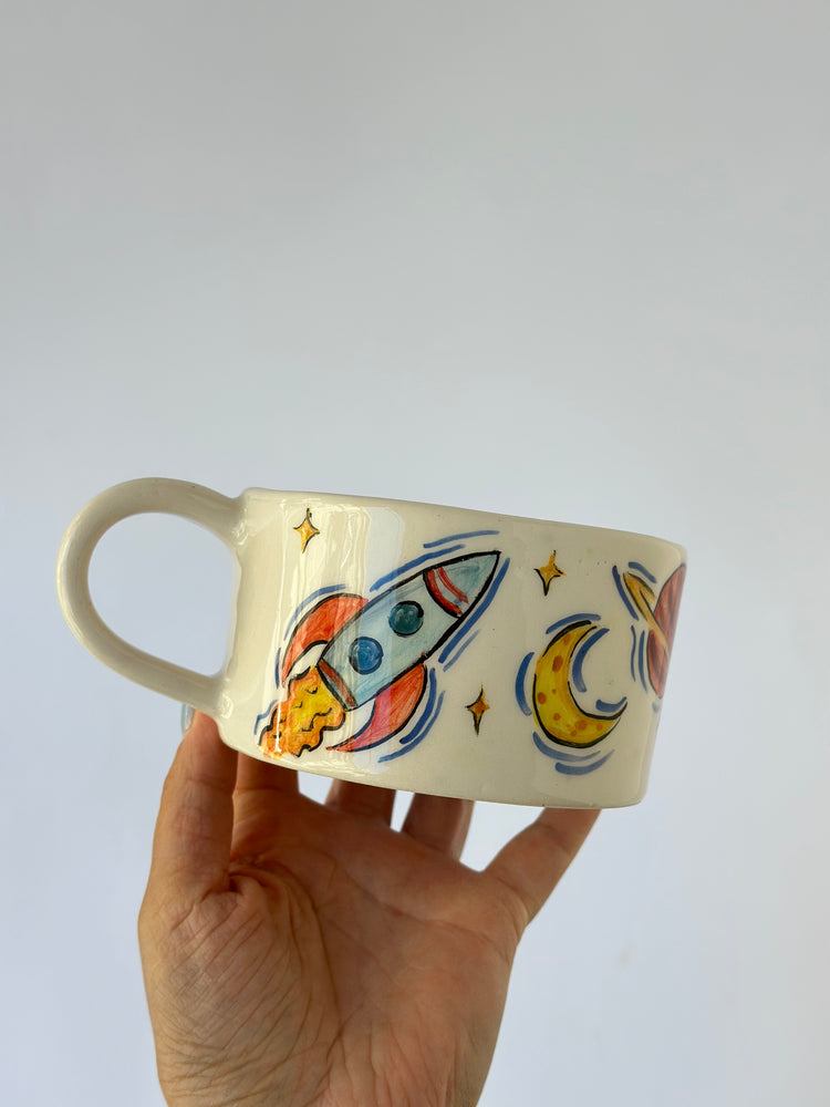 Astronaut handmade ceramic mug