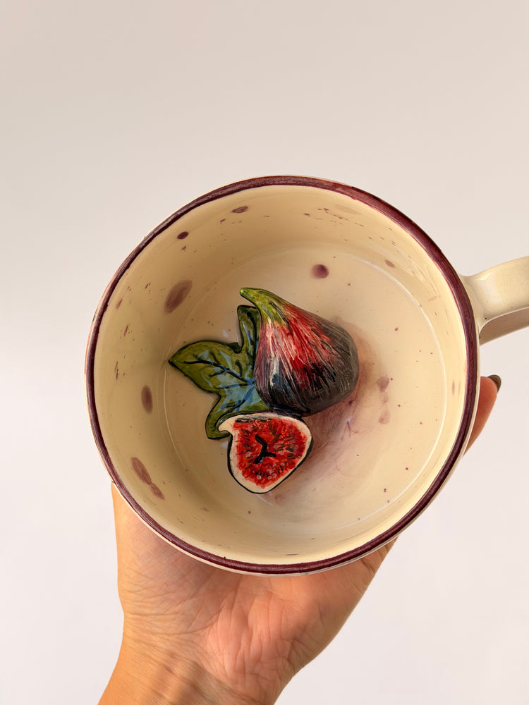 Fig handmade ceramic mug