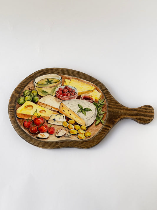 Handmade ceramic wooden serving tray