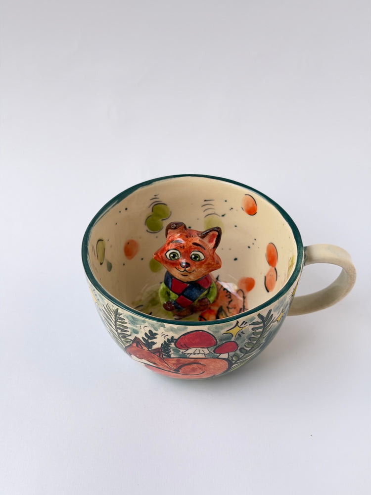 Fox handmade ceramic mug