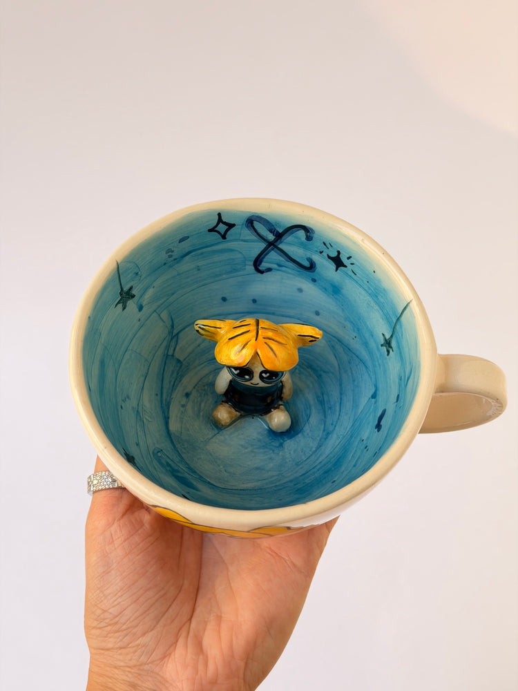 Girl handmade ceramic mug